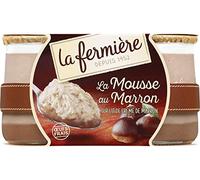 Mousse aux marrons sur lit de crème de marron La Fermière - 2 x 100 g
