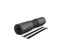 Hop-Sport Mousse Barre Musculation HS-044BP, Manchon à Squat avec 2 Sangles de Sécurité, Coussin de Protection pour Nuque, Cou, Épaules, Dos et Hanches - Pour Squats, Hip Thrusts, Fentes Noir