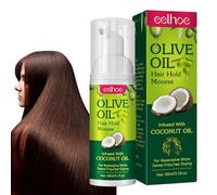 Mousse Cheveux Bouclés, Olive Oil Mousse Coiffante Cheveux Mousse Coiffante À L'huile D'olive Rouleau Hydratant Style Mousse Anti-frisottis Volumisante Produits De Soins Capillaires
