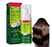 Mousse Coiffante à l'Huile d'Olive, Mousse Coiffante Cheveux, 3 Pièces 60 Ml Mousse Coiffante Longue Durée Anti-frisottis Mousse En Mousse D'huile D'olive Pour Hommes Femmes Cheveux Bouclés