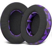 Mousse Coussin Coussinets pour HyperX Cloud 1/I/2/II/3/III/Pro/Core/Alpha/Alpha S/Flight/Stinger/Mix/CloudX/CloudX Chat,Coussinets avec Tissu Mesh Durable et Mousse d`Isolation Phonique