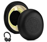 Mousse Coussin Coussinets pour Jabra Evolve2 65 (65MS 65UC USB) | Pour Evolve2 40 (40UC 40MS)/Elite 45h, Coussinets d'oreille de Remplacement avec Cuir protéiné Plus Doux