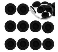 Mousse Coussinets de Rechange pour écouteurs, 10 pièces Oreillettes Coussinets en Mousse de 50mm Noir Coussinets Coussinets Rechange Earpads Audio pour Sennheiser Sony Philips Panasonic MP4 Headsets