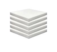Mousse d'ameublement découpée à n'importe quelle taille - Mousse de rechange haute densité pour chaise de salle à manger, rehausseur, canapé, banc, fenêtre (8 cm d'épaisseur, carré, 55 cm)