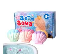 Mousse de bain avec jouet en forme de conque, boule de sel de douche, jouet | Boule de sel de bain en mousse en forme de conque avec jouet surprise crée des bulles riches, rendant l'heure du bain