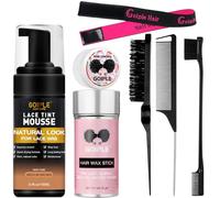 Mousse de cheveux teintée en dentelle, 3,4 fl oz Mousse teintée en dentelle pour perruques pour femmes (brun moyen)