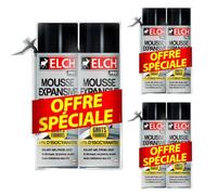 Mousse de montage en polyuréthane Elch PRO - 500 ml - Blanc - Mousse d'isolation efficace et de remplissage de joints pour des applications précises - Mousse pour isoler, mousse de construction (6 x