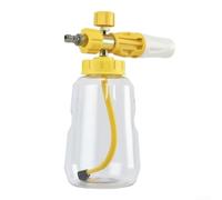 Mousse de nettoyage de voiture avec interface à connexion rapide de 6,35 mm et vaporisateur ventilateur à 60 degrés pour une couverture efficace (jaune)