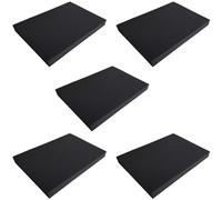 Mousse de Polyuréthane pour Rembourrage Coussins Canapés Chaises Jardin Protection Emballage Modélisme Cosplay (30 x 20 cm, 5 Pièces, Noir)