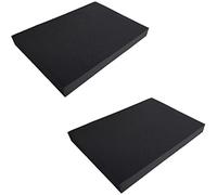 Mousse de polyuréthane pour rembourrage de coussins et chaises, jardin, protection d'emballage, modélisme et cosplay (50 x 50 cm (2 pièces), noir)