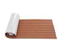 Mousse de Pont en EVA, Tapis de Sol Marin pour Bateau RV Feuille de revêtement antidérapante en Mousse EVA 240x60cm / 94.5x23.6in(Marron Clair + Noir)