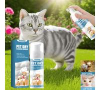 Mousse de shampooing sec sans rinçage pour animaux de compagnie, élimine les odeurs et laisse le pelage doux et propre sans eau. Shampooing sec pour chat et chien, convient aux chats et aux chiens, pr