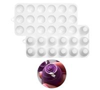 Mousse de silicone gâteau moule boulanger mousse dessert DIY chocolat savon bougie moule, 18 trous petit cyclone