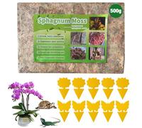 Mousse de Sphaigne, 500g Sphaigne Nutrition Engrais Organique pour Orchidées, Intérieur Humidité Rempotage Sol D'orchidé pour Plantes Carnivores Ou Orchidées