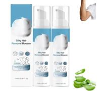 Mousse d'épilation soyeuse, mousse dépilatoire douce pour les peaux sensibles, spray d'épilation rapide et indolore pour les bras, les jambes, la zone du bikini (2 pcs)