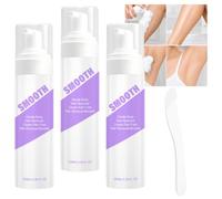 Mousse Dépilatoire Douce, Peau Sensible, Mousse Dépilatoire Corps, Formule Hydratante, Élimination des Poils, Jambes Bras Aisselles Ligne du Bikini, Tous Types de Peau, Application Facile (3pcs)