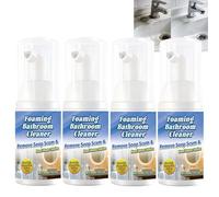 Mousse détartrante en aérosol pour salle de bain, mousse détachante pour taches tenaces, nettoyant en aérosol pour dépôts de calcium, nettoyage moussant sans rinçage pour salle de bain. (4PCS)