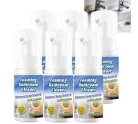 Mousse détartrante en aérosol pour salle de bain, mousse détachante pour taches tenaces, nettoyant en aérosol pour dépôts de calcium, nettoyage moussant sans rinçage pour salle de bain. (6PCS)