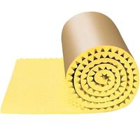 Mousse d'insonorisation d'isolation phonique de 5 m/rouleau, cinéma de coussin acoustique ignifuge de Type oeuf de 5 cm d'épaisseur 30 m(Giallo)