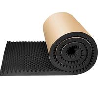 Mousse d'insonorisation d'isolation phonique de 5 m/rouleau, panneaux de mousse acoustique auto-adhésifs de 3 cm d'épaisseur for la maison/studio, faciles à couper 30 m(Black)