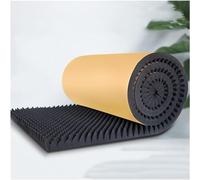 Mousse d'insonorisation d'isolation phonique de 5 m/rouleau, panneaux d'insonorisation à double œuf auto-adhésifs de 7 cm d'épaisseur, tapis d'isolation acoustique for studio de musique 30 m(Black)