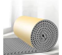 Mousse d'insonorisation d'isolation phonique de 5 m/rouleau, tapis acoustique de studio auto-adhésif de 5 cm d'épaisseur, coton d'isolation phonique antibruit ignifuge(Grigio,5m)