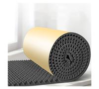 Mousse d'insonorisation d'isolation phonique de 5 m/rouleau, tapis acoustique de studio auto-adhésif de 5 cm d'épaisseur, coton d'isolation phonique antibruit ignifuge(Black,10m)