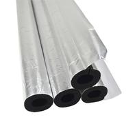 Mousse d'isolation autocollante avec feuille d'aluminium - Protection contre le gel hivernal pour tuyaux d'eau d'extérieur - Convient aux tubes ID 16 à 114 mm et facile à installer (60 mm x 50 mm)