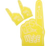 Mousse EVA Doigt de Supporter Sportif Jaune 3 Pièces | Accessoire Créatif Léger, Tient Bien en Main, pour Basket et Football, Effet Visuel pour Encourager
