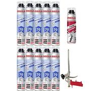 Mousse expansive pistolable Montblanc Toutes Saisons INSOLA - Aérosol de 870 ml - Pour l' Isolation Thermique et Phonique - (10 + 1 + 1)