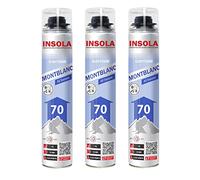 Mousse expansive pistolable Montblanc Toutes Saisons INSOLA - Aérosol de 870 ml - Pour l' Isolation Thermique et Phonique - Lot de 3 bombes