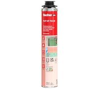 Mousse expansive polyuréthane ignifugée pistolable 750 ml - FISCHER e matériaux de construction B1 pour protection incendie - Haute isolation acoustique - Rendement 45 L - Pour