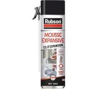 Rubson Mousse expansive multi-usages polyuréthane – Aérosol 300 ml blanche, 12 L d'expansion