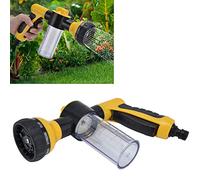 Mousse Gun, Mousse PulvéRisateur Distributeur De Savon IntéGré, D'Eau Tuyau Mousse Buse Distributeur Savon Pistolet PulvéRisateur En Mousse Pour Jardin (jaune)