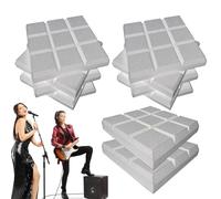 Mousse insonorisant murale, panneau acoustique mural, 10 panneaux insonorisants en mousse pour studio, 30,5 x 30,5 x 5,1 cm, haute densité, ignifuge, 3D, pour studio de transmission, salle