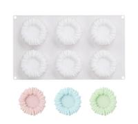 Mousse Mold | 6-Cavity French Style Lace Mooncake Moulds | Silicone Chocola | Mousse Mold | 6-Cavity French Style Lace Mooncake Moulds | Silicone Chocolate Molds | for Bakers Parents Hobbyists Beginners