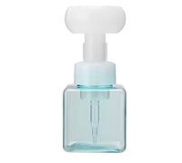 Mousse Mousses Pompe Bouteille Voyage Rechargeable Dispensateur de Savon moussant de Forme de Fleur 250 ML (Bouteille de Bulles de Fleurs Bleues carrées)