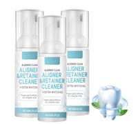 Mousse nettoyante (60 ml) pour gouttières d'alignement et appareils de contention - Douce et idéale en voyage - Élimine taches, dépôts et mauvaises odeurs (3 pièce)