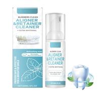 Mousse nettoyante (60 ml) pour gouttières d'alignement et appareils de contention - Douce et idéale en voyage - Élimine taches, dépôts et mauvaises odeurs (1 pièce)