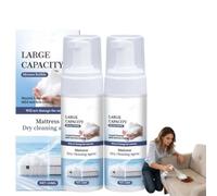 Mousse Nettoyante Matelas,150 ml Détachant Matelas,Mousse Tapis Nettoyage,Sans Frotter Douce,Puissant Nettoyant Taches Jaunes,Nettoyant Rapide Urine,Sueur,Sang,Protège Les Tissus Et Les Mains (2PC)