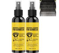 Mousse nettoyante pour gril sans gommage à action rapide, nettoyant et dégraissant pour gril de barbecue robuste,dissolvant de carbone et de graisse cuit au four,simple rinçage sans résidus (2PCS)
