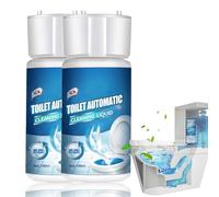 Mousse nettoyante pour toilettes, 100ML Nouvel agent nettoyant pour toilettes, nettoyant pour toilettes, agent à oxygène actif pour toilettes, liquide de nettoyage automatique pour toilettes (2pcs)