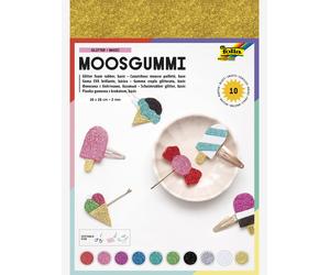 Mousse pailletée BASIC folia, 10 feuilles multicolore TU