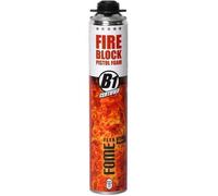Mousse polyuréthane coupe-feu FOME FLEX Fire Block - pistolable, haute résistance, joints minéraux & métalliques - 750 ml