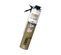 Mousse polyuréthane de montage FOME FLEX Double - pistolable, double adaptateur, faible expansion, isolation thermique et acoustique, haute adhérence, remplissage et étanchéité, 750 ml