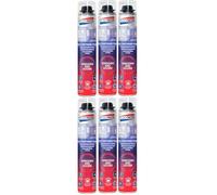 Mousse Polyuréthane Expansive Pistolable 750 ml, Lot de 6