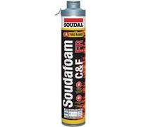 Soudal Mousse PU pistolable Soudafoam FR HY Click & Fix coupe-feu 0,75 L