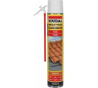 Mousse Soudal polyuréthane toiture rouge 750 ml