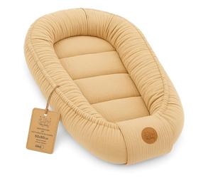 Mousseline Réducteur de Lit Bébé 90x50cm en Coton Cocon polyvalent pour Nid d'Ange Couffin et Naissance pratique et léger idéal pour le transport parfait pour filles et garçons Beige