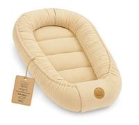 Mousseline Réducteur Lit Bébé 90x50 cm coton cocon polyvalent nid d’ange couffin léger transport filles garçons Beige clair